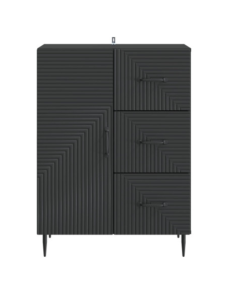 Credenza Nero 66 x 34,5 x 89,5 cm Legno ingegnerizzato