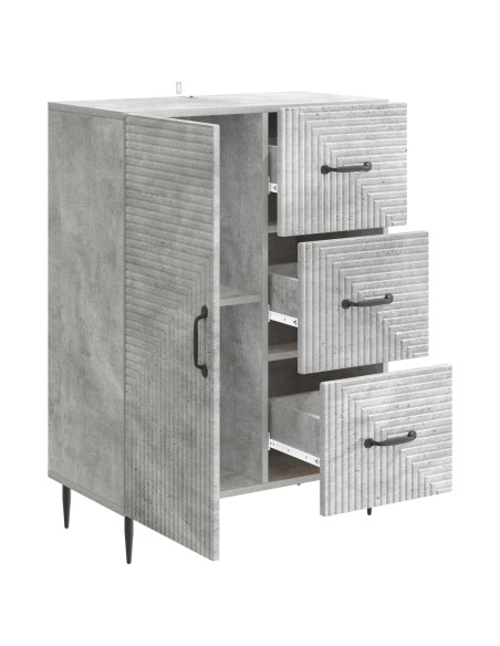 Credenza con cassetto Grigio Cemento 66 x 34,5 x 89,5 cm