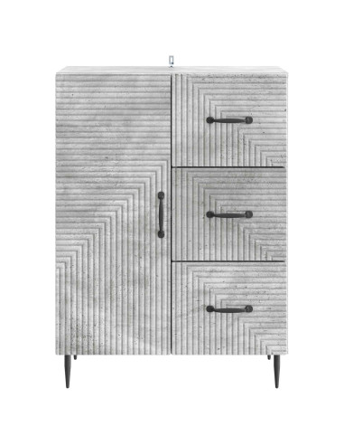 Credenza con cassetto Grigio Cemento 66 x 34,5 x 89,5 cm