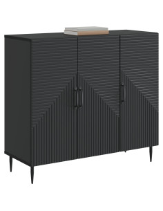 Credenza Nero 89 x 34,5 x 80 cm Legno ingegnerizzato 2