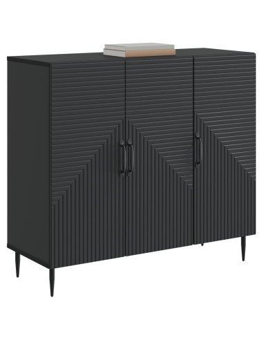 Credenza Nero 89 x 34,5 x 80 cm Legno ingegnerizzato
