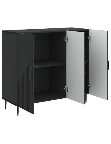 Credenza Nero 89 x 34,5 x 80 cm Legno ingegnerizzato