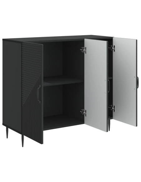 Credenza Nero 89 x 34,5 x 80 cm Legno ingegnerizzato