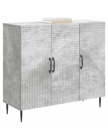 Credenza Grigio Cemento 89 x 34,5 x 80 cm Legno ingegnerizzato