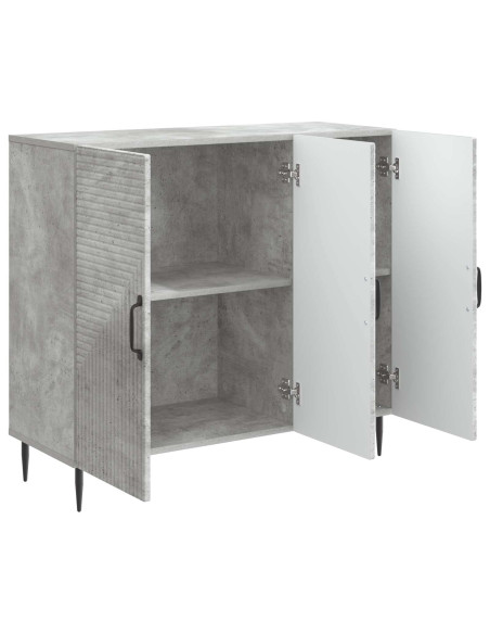 Credenza Grigio Cemento 89 x 34,5 x 80 cm Legno ingegnerizzato
