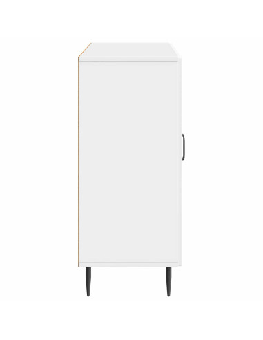 Credenza Bianco Lucido 89 x 34,5 x 80 cm Legno ingegnerizzato