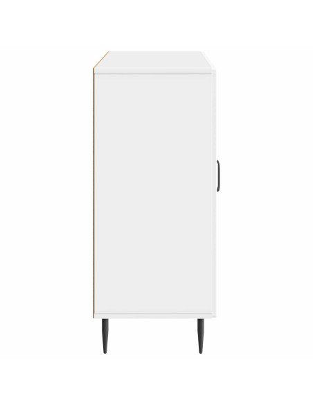 Credenza Bianco Lucido 89 x 34,5 x 80 cm Legno ingegnerizzato