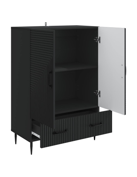 Credenza Nero 66 x 34,5 x 95 cm Legno ingegnerizzato