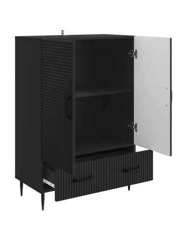 Credenza Nero 66 x 34,5 x 95 cm Legno ingegnerizzato
