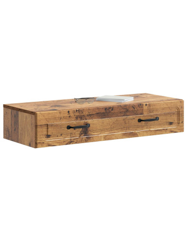 Tavolino da Parete Laterale Legno antico 87,5 x 34,5 x 17 cm