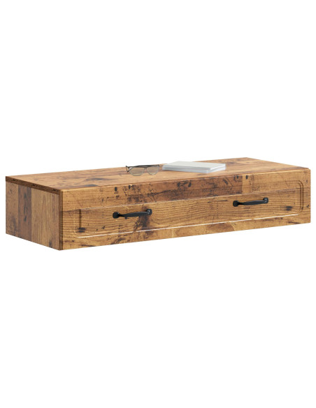 Tavolino da Parete Laterale Legno antico 87,5 x 34,5 x 17 cm