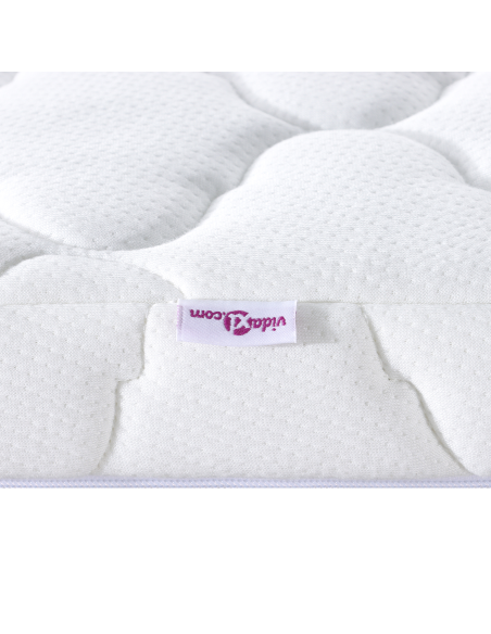 Topper al cocco Bianco 90 x 200 cm Tessuto Jacquard