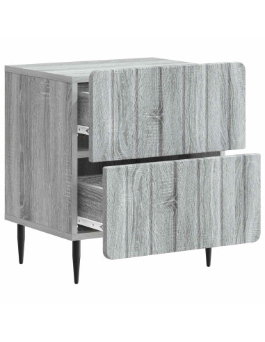 Armadio da Notte con cassetto Grigio Sonoma 43 x 34,5 x 49,5 cm