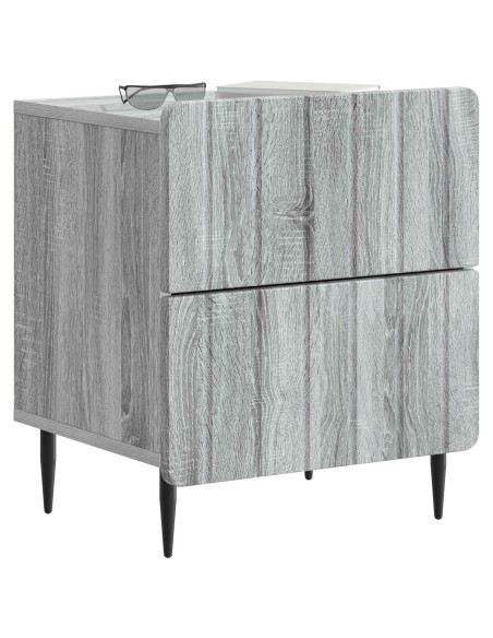Armadio da Notte 2 pcs Grigio Sonoma 43 x 34,5 x 49,5 cm