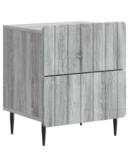Armadio da Notte 2 pcs Grigio Sonoma 43 x 34,5 x 49,5 cm