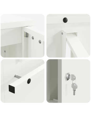 cassetta postalepastkastei Bianco 30 x 20 x 55 cm Acciaio