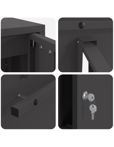 cassetta postalepastkastei Nero 30 x 20 x 55 cm Acciaio