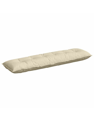 Cuscino per Schiena Crema 180 x 19 x 50 cm Tessuto