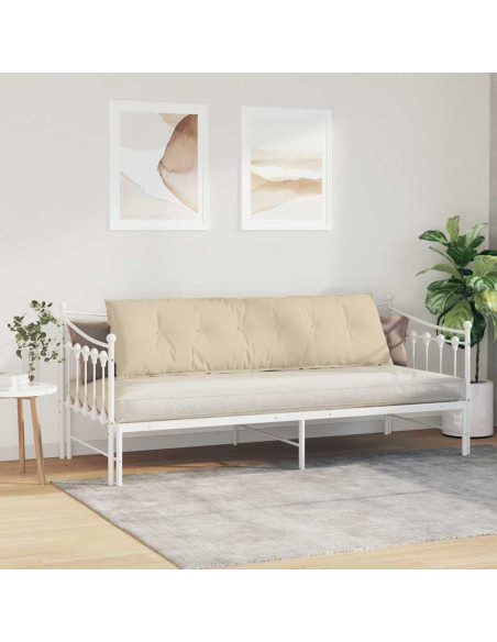 Cuscino per Schiena Crema 180 x 19 x 50 cm Tessuto