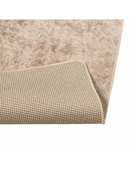 Runner Tappeto MARSA Beige 100 x 250 cm Poliestere e PVC