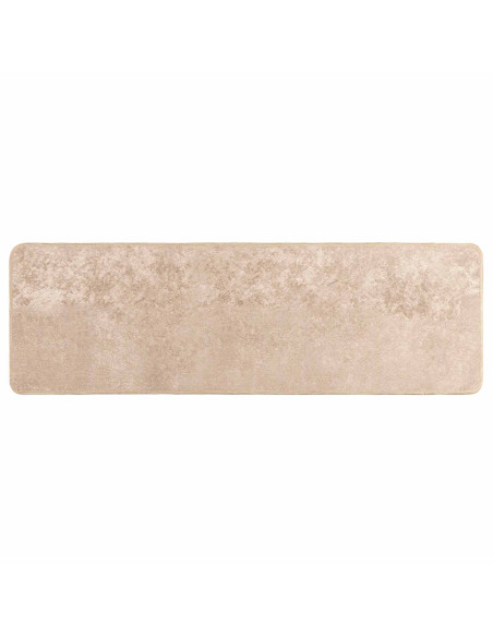 Runner Tappeto MARSA Beige 100 x 300 cm Poliestere e PVC