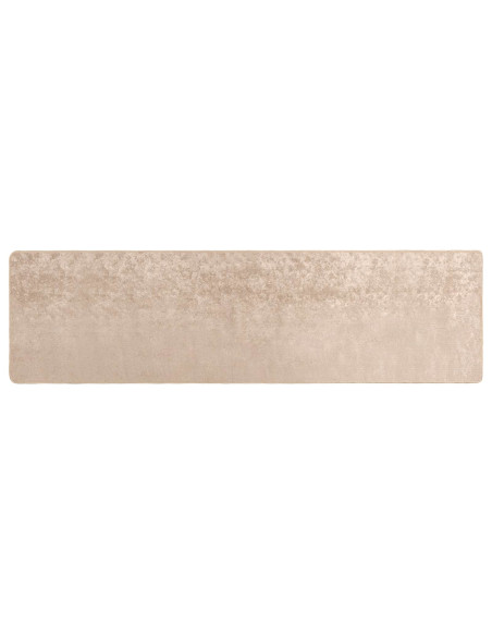 Runner Tappeto MARSA Beige 100 x 400 cm Poliestere e PVC