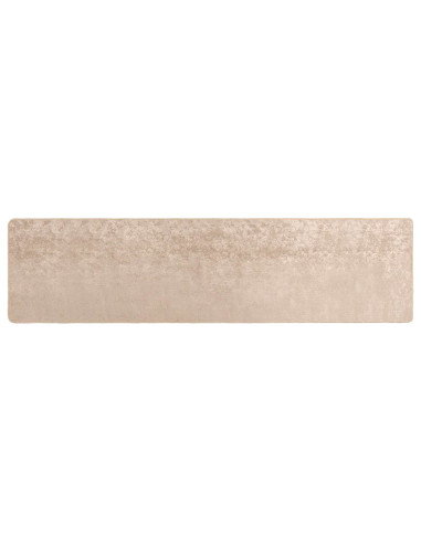 Runner Tappeto MARSA Beige 100 x 450 cm Poliestere e PVC
