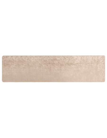 Runner Tappeto MARSA Beige 100 x 450 cm Poliestere e PVC