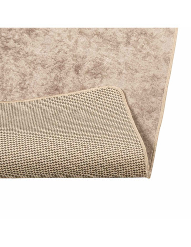 Runner Tappeto MARSA Beige 100 x 450 cm Poliestere e PVC