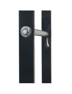 Rastrelliera per Legna da Ardere Nera 80x25x150 cm in Acciaio