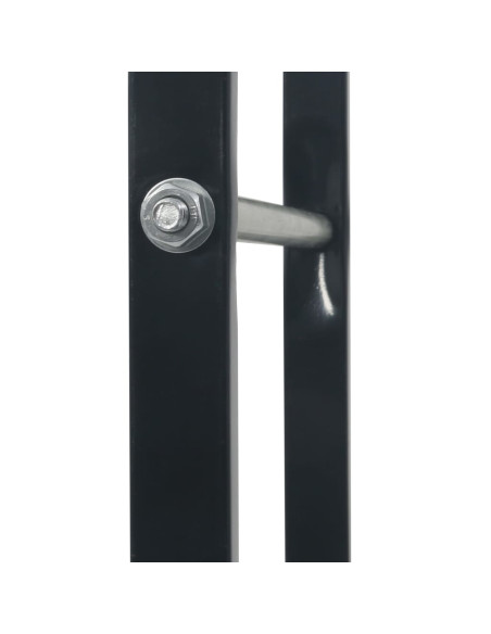 Rastrelliera per Legna da Ardere Nera 80x25x150 cm in Acciaio