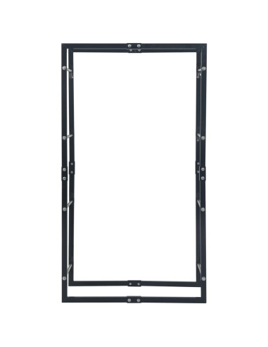 Rastrelliera per Legna da Ardere Nera 80x25x150 cm in Acciaio
