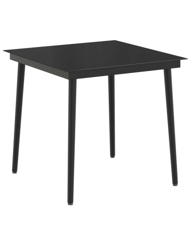 Set Tavolo da Salotto con cuscino con cuscino 3 pcs Nero