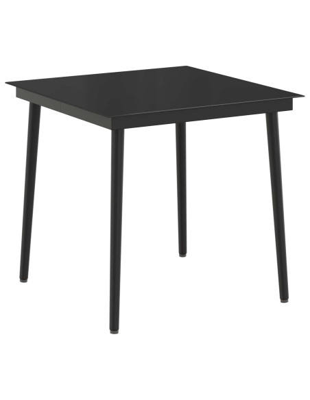 Set Tavolo da Salotto con cuscino 3 pcs Nero e Bianco Crema