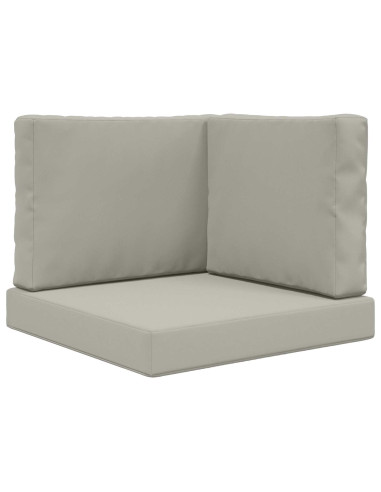 Cuscino per divano da esterno 3 pcs Grigio Poliestere