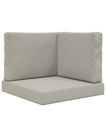 Cuscino per divano da esterno 3 pcs Grigio Poliestere