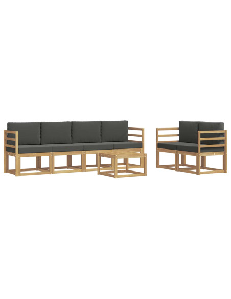 Set di divani da esterno con cuscino 7 pcs Bianco e Antracite