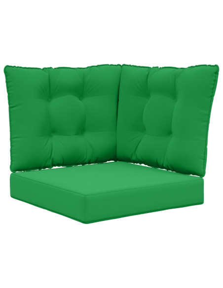 Cuscino per divano da esterno 3 pcs Verde Poliestere