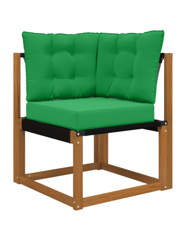 Cuscino per divano da esterno 3 pcs Verde Poliestere