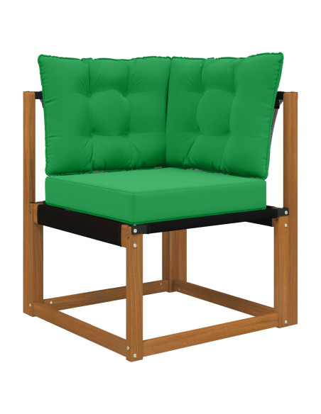 Cuscino per divano da esterno 3 pcs Verde Poliestere