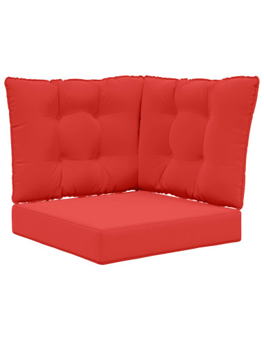 Cuscino per divano da esterno 3 pcs Rosso Poliestere