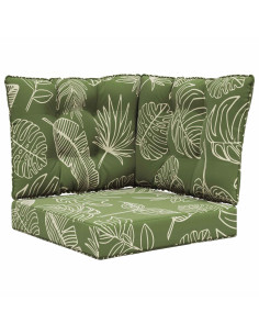 Cuscino per divano da esterno 3 pcs Design a foglia Poliestere 2