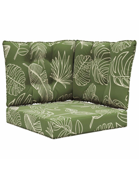 Cuscino per divano da esterno 3 pcs Design a foglia Poliestere