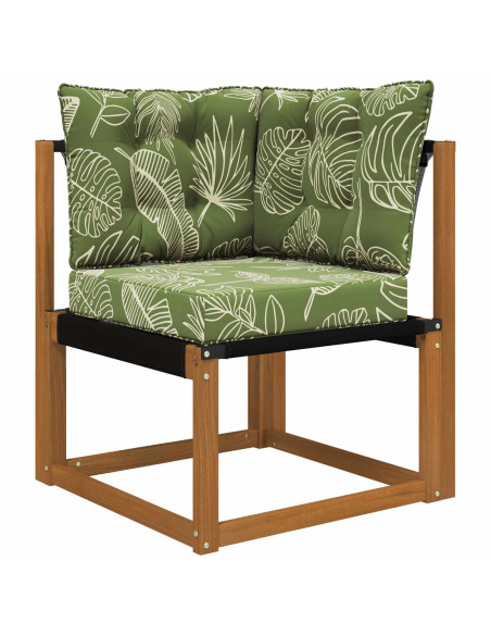 Cuscino per divano da esterno 3 pcs Design a foglia Poliestere