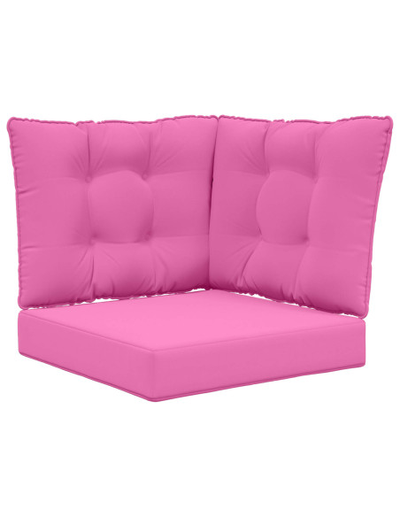 Cuscino per divano da esterno 3 pcs Rosa Poliestere