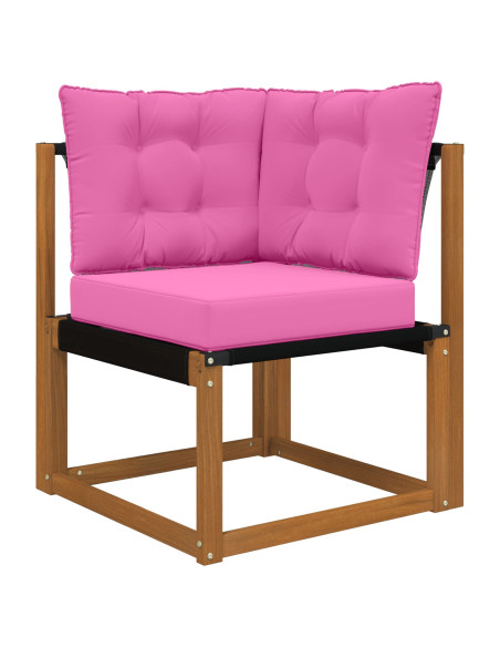 Cuscino per divano da esterno 3 pcs Rosa Poliestere
