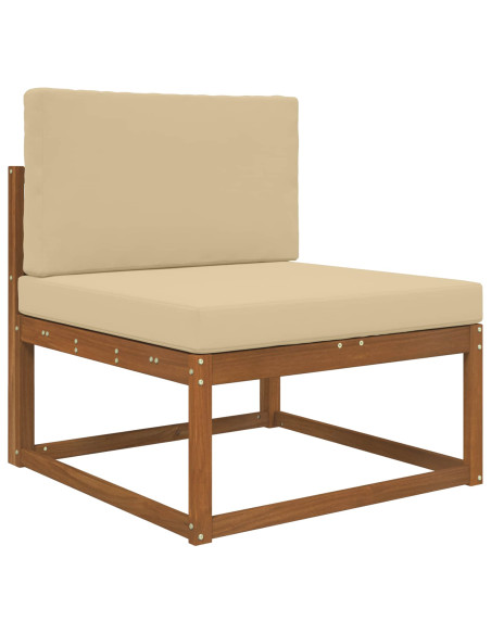 Cuscino per divano da esterno 2 pcs Beige Poliestere