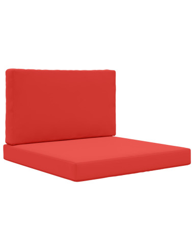 Cuscino per divano da esterno 2 pcs Rosso Poliestere