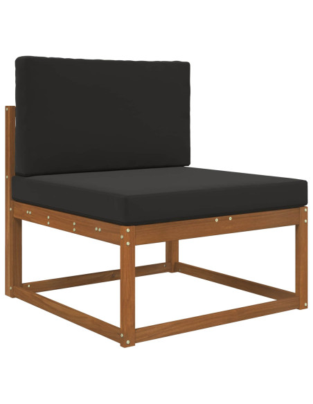 Cuscino per divano da esterno 2 pcs Nero Poliestere