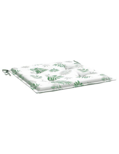 Cuscini per Sedia 4 pz Motivo a Foglie 40x40x4 cm Tessuto
